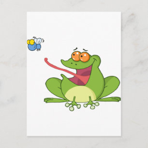 Frank the Frog med Buzzy the Fly Vykort