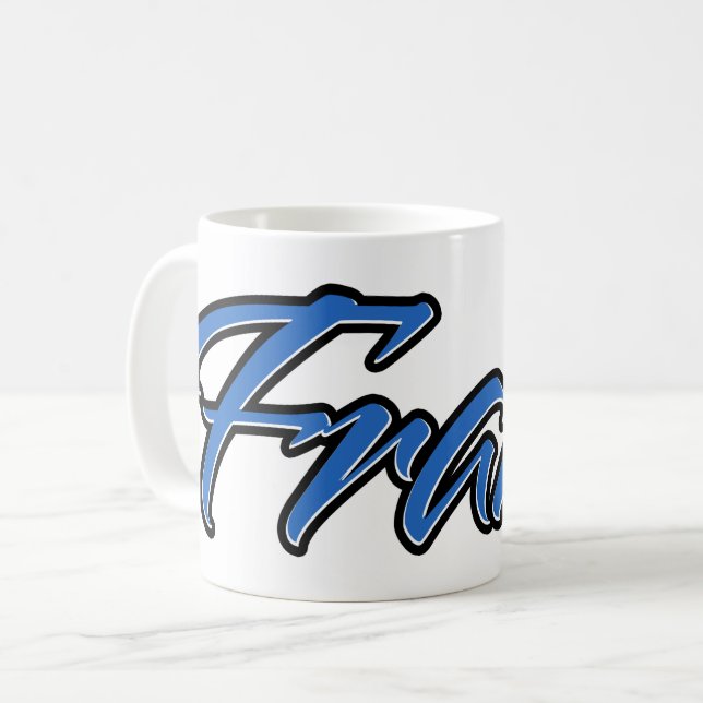 Frank Vorname Name blue Tasse Kaffeetasse Kaffemugg (Framsida vänster)