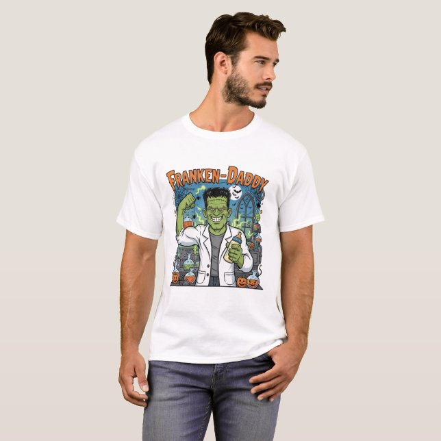 Franken-Daddy Halloween T-Shirt for Dads (Hel framsida)
