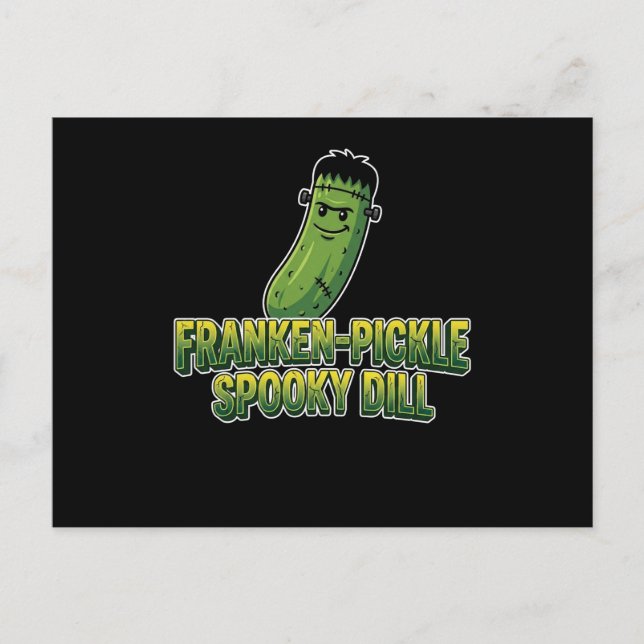 Franken-Dillpickel Halloween Vykort (Framsida)