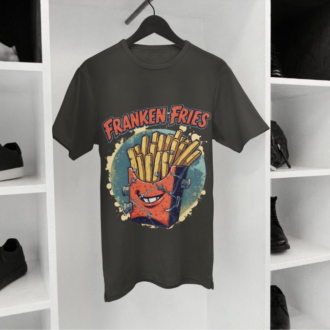 Franken Fries Funny Halloween Fries Pun T Shirt (Skapare uppladdad)