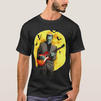 Franken guitar Frankenstein Plays Electric Guitar T Shirt