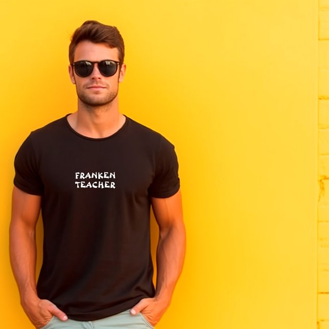 Franken-lärare vit typografi Tri-Blend T Shirt (Skapare uppladdad)