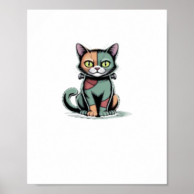 FrankenCat Oversized T-Shirt Poster (Framsidan)