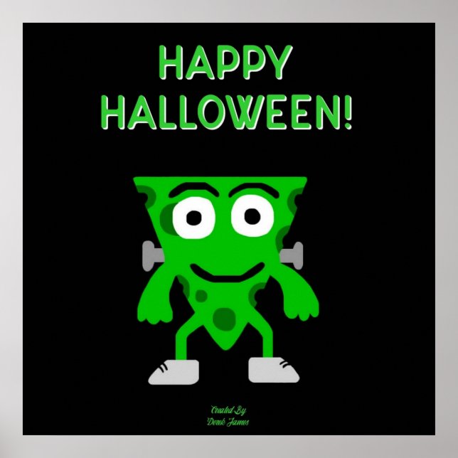 FrankenCheese Halloween Hälsning Poster (Framsidan)