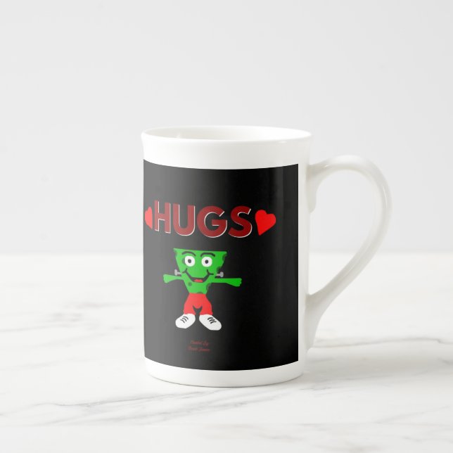 FrankenCheese Hugs Bone China Mugg Benporslin Mugg (Höger)