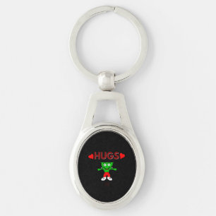 FrankenCheese Hugs Oval Keychain Ovalt Silverfärgad Nyckelring