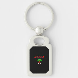 FrankenCheese Hugs Rectangle Keychain Rektangulärt Silverfärgad Nyckelring