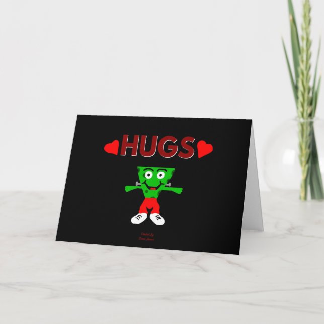 FrankenCheese Hugs Vågrät Greeting Card Kort (Framsida)