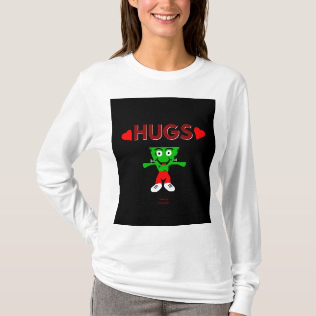FrankenCheese Hugs Women's Långärmad Shirt T Shirt (Framsida)