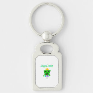 FrankenCheese Påsk Rectangle Keychain Rektangulärt Silverfärgad Nyckelring