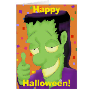 FrankenCool Halloween-hälsningskort Hälsningskort