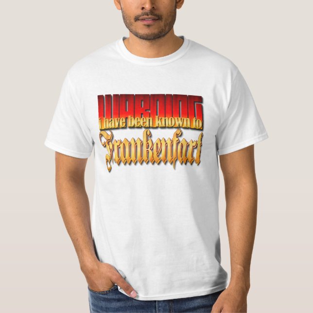 Frankenfart Warning T Shirt (Framsida)