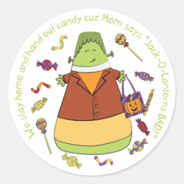 Frankenild Sticker - Corny Candy Monsters Runt Klistermärke