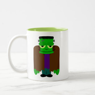 Frankenmonster Halloween klär sig upp Två-Tonad Mugg