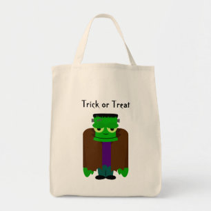 Frankenmonster Halloween klär upp loot Tygkasse