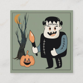 Frankenmonster Happy halloween från lärarinna Tilläggskort