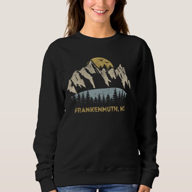 Frankenmuth Michigan Mountain Sunset Sunrise MI T Shirt (Framsida)