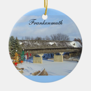 Frankenmuth överbryggar trädoldt sidMichigan 2 Julgransprydnad Keramik