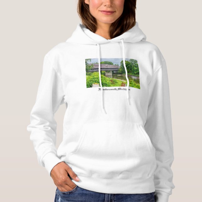 Frankenmuths Överbyggda Bro Hoodie T Shirt (Framsida)