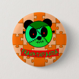 Frankenpanda Halloween knäppas och gåvor! Knapp