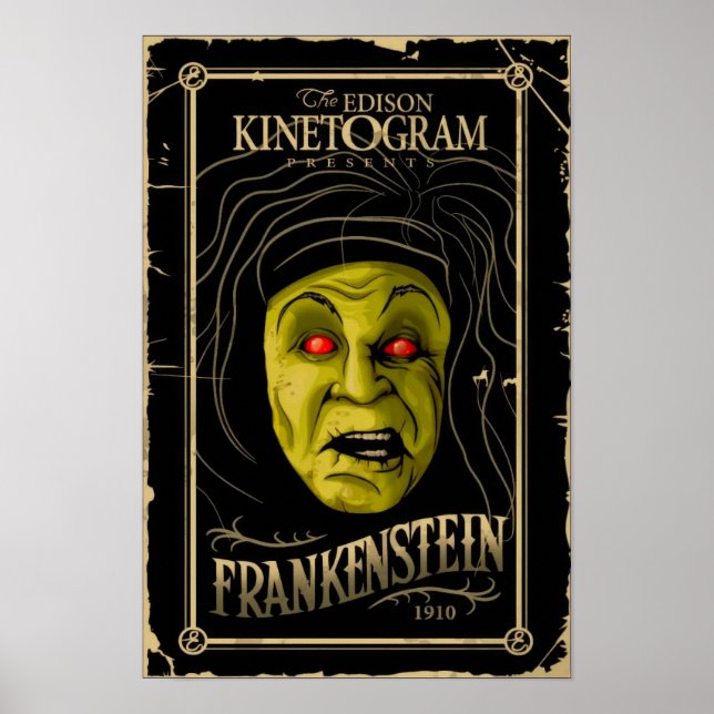 Frankenstein 1910 klassisk film poster (Framsidan)