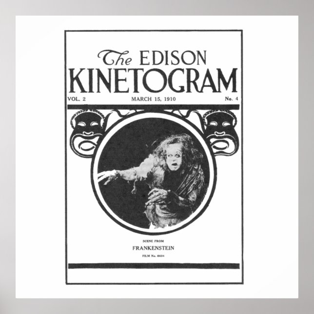 Frankenstein 1910 The Edison Kinetogram Poster (Framsidan)