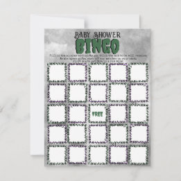 Frankenstein Baby Shower Bingo Game Anteckningskort
