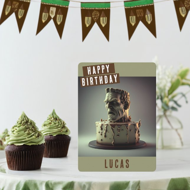 Frankenstein Birthday Card Julkort (Skapare uppladdad)