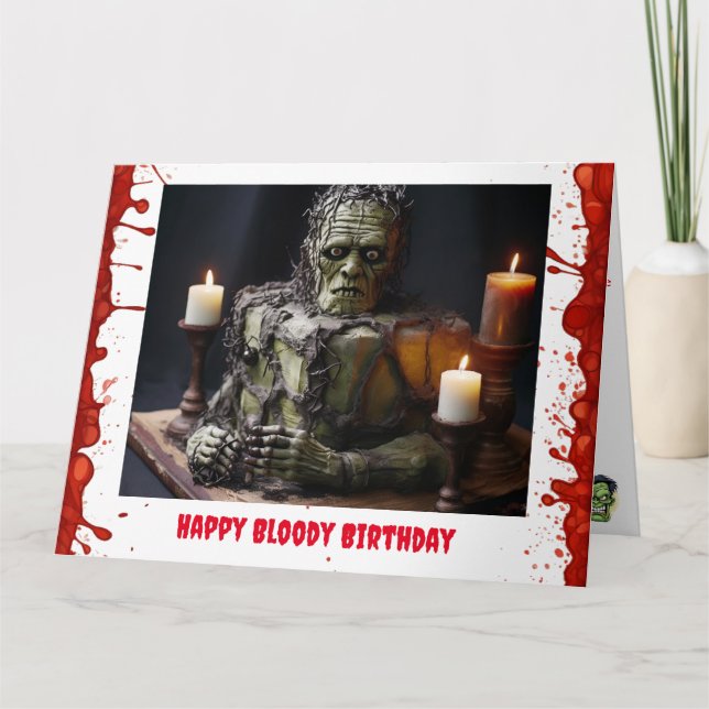 Frankenstein Birthday Card Kort (Framsida)
