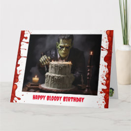 Frankenstein Birthday Card Kort