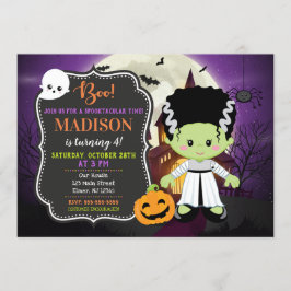 Frankenstein Bride Halloween Birthday-inbjudan Inbjudningar