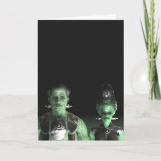Frankenstein & brud - Halloween hälsningkort Kort