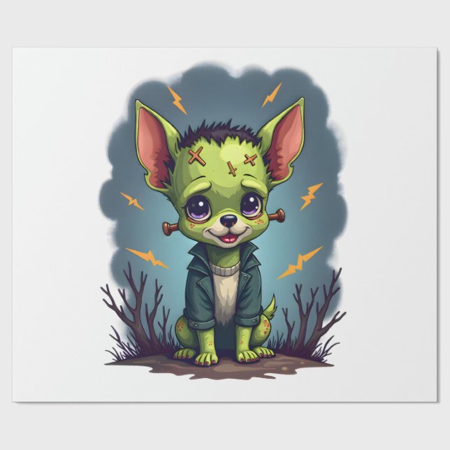 Frankenstein Chihuahua Chock Presentpapper (Platt)