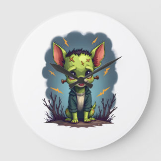 Frankenstein Chihuahua Chock Stor Klocka