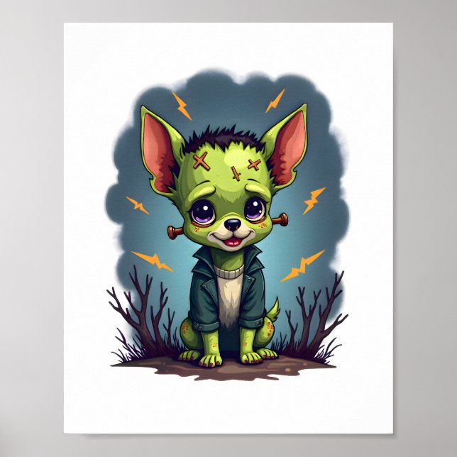 Frankenstein Chihuahua Shock Poster (Framsidan)