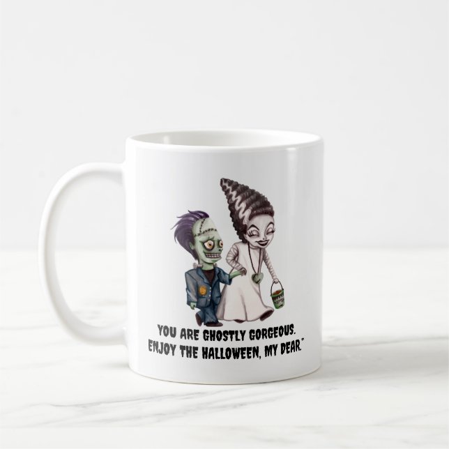 Frankenstein Couple Kaffemugg (Vänster)