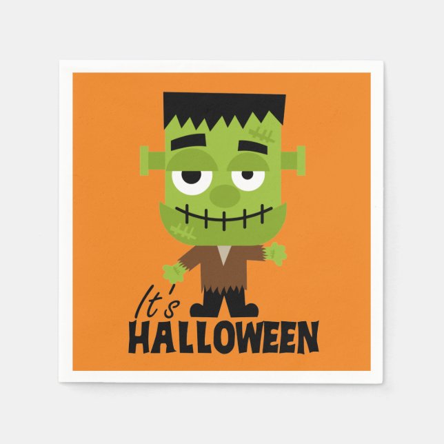 Frankenstein Det är Halloween Pappersservett (Framsidan)