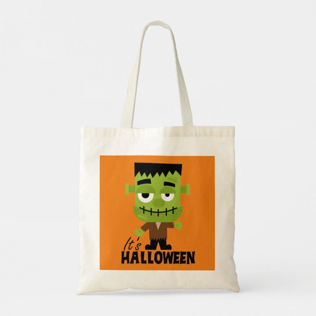 Frankenstein Det är Halloween Tygkasse (Baksida)