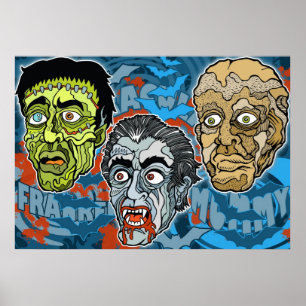 Frankenstein Dracula mamman Poster