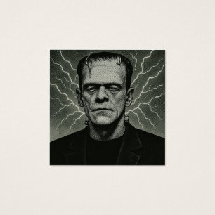 Frankenstein Electricity Art Fyrkantigt Visitkort