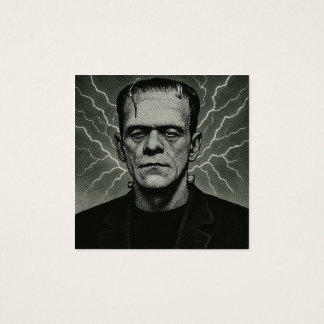 Frankenstein Electricity Art Fyrkantigt Visitkort