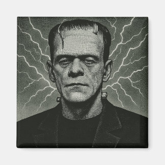 Frankenstein Electricity Art Magnet