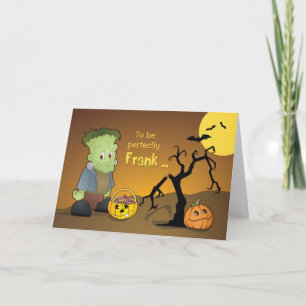 Frankenstein Funny Halloween Hälsning Kort