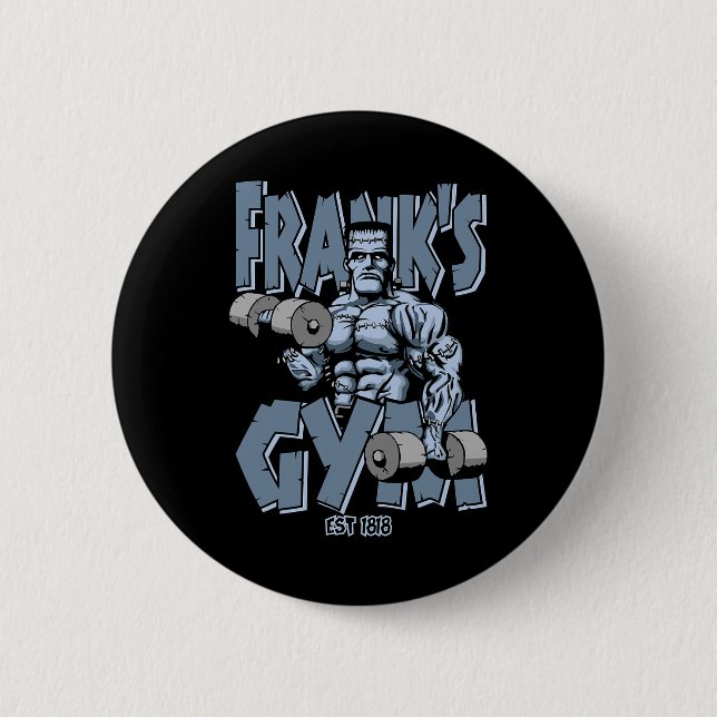 Frankenstein Gym Funny Bodybuilding Fitness Workou Knapp (Framsida)