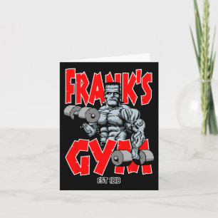 Frankenstein Gym Funny Bodybuilding Fitness Workou Kort