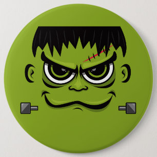Frankenstein Halloween Ansikte Knapp