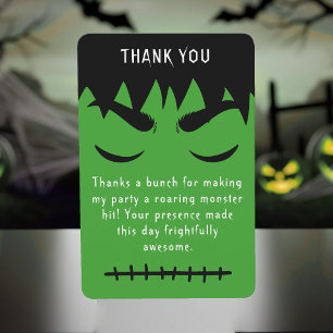 Frankenstein Halloween Baby Shower Bokförfrågan Tack Kort