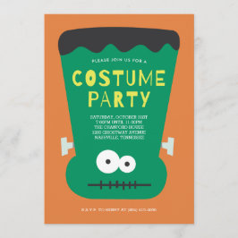 Frankenstein Halloween Costume Party bjudan Inbjudningar