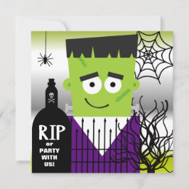 Frankenstein halloween festinbjudan inbjudningar